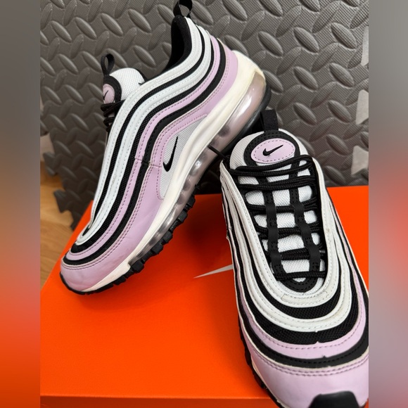 Nike Shoes - Nike Kids/ Women's Air Max 97 in Black, White, and Purple
